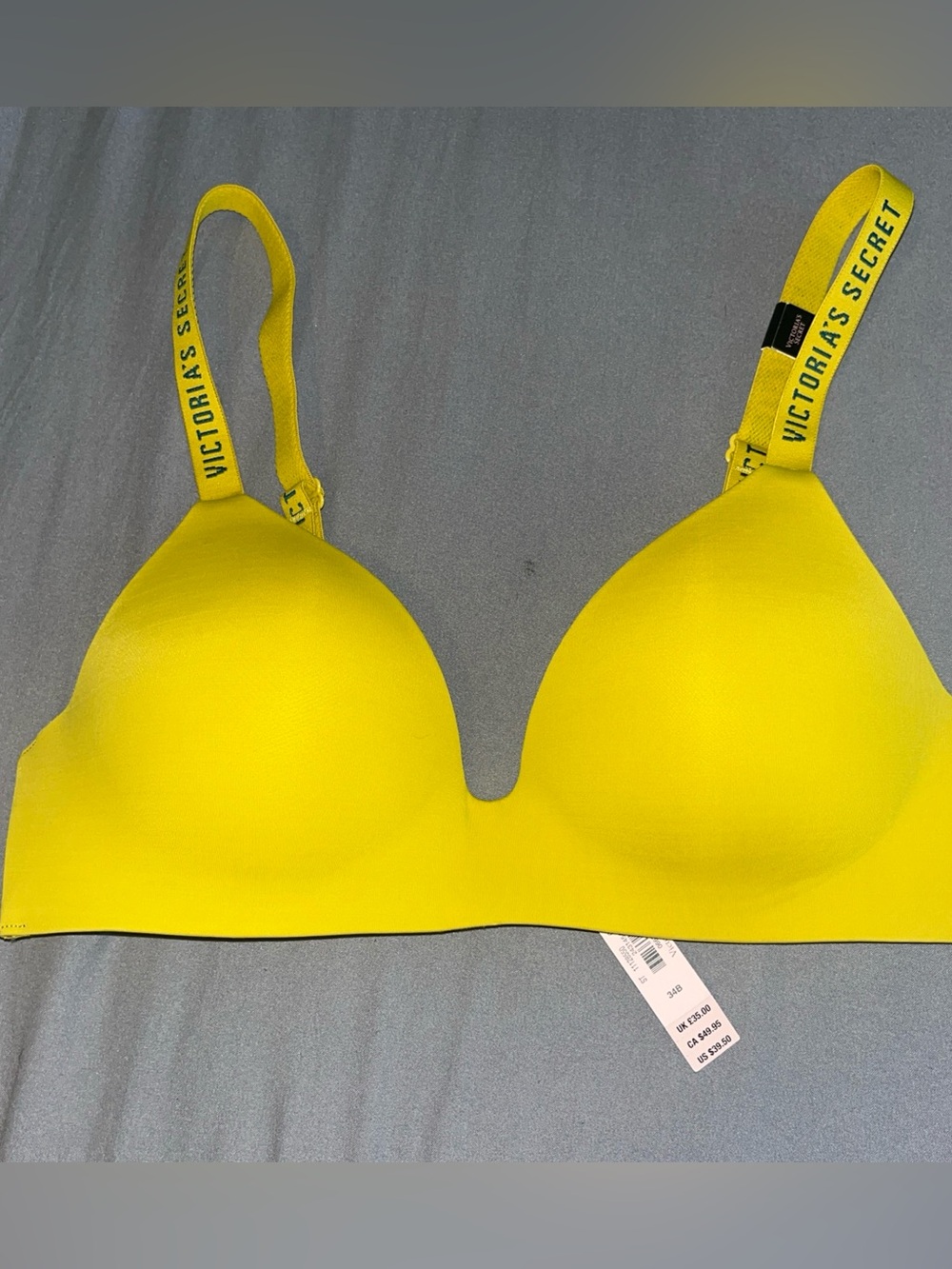 NWT Victoria's Secret Smooth Wireless T-Shirt Bra in Yellow